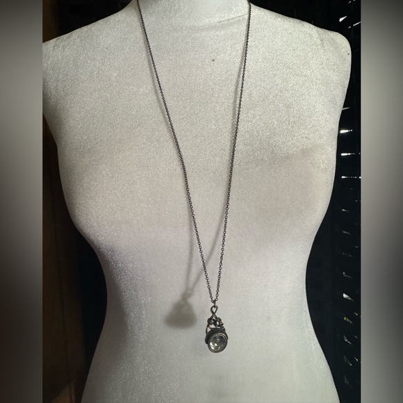 Vintage Style Working Compass Necklace Antiqued Brass Wire Wrap Pendant - Picture 4 of 10